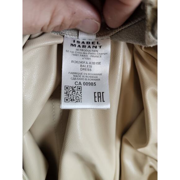 Isabel Marant Étoile Balesi Asymmetric Hem Faux Leather 10 US - Picture 5 of 16